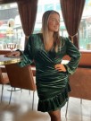 ALYSSA VELVET DARK GREEN thumbnail