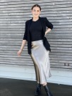 SATIN SKIRT TAUPE thumbnail