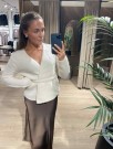 YASPELLA SATIN SKIRT BROWN thumbnail