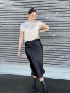 SATIN SKIRT BLACK thumbnail