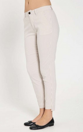 REX PANT TAUPE STRIPE