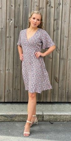 MMJOELLA WRAP DRESS ROSE TAN MIX