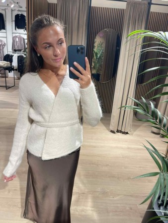 SLFGABELLA CARDIGAN BIRCH