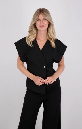 EVELA VEST BLACK