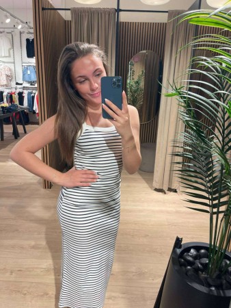 FQZIA SKIRT NAVY STRIPE
