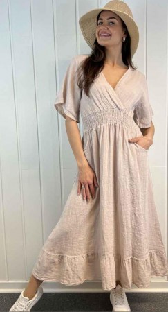 DAISY LIN KJOLE BEIGE