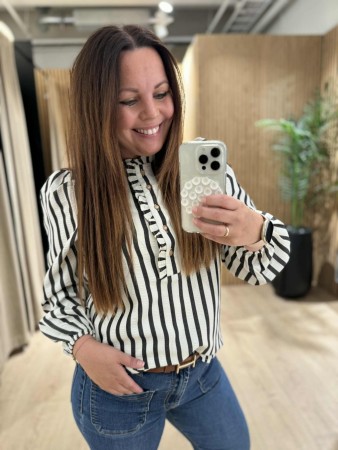 FQNOTO BLOUSE BLACK STRIPE