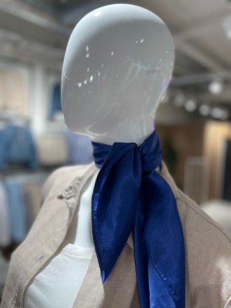 BLUE SATIN SCARF