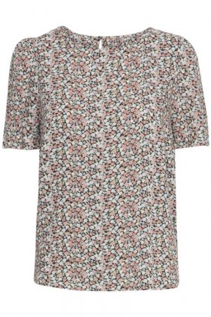 MMJOELLA O NECK BLOUSE ROSE TAN